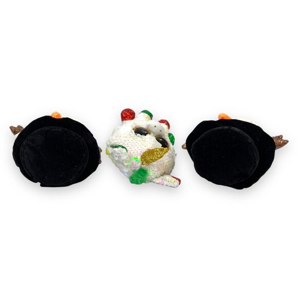 3pc Ty Flippables Christmas Holiday Snowman Unicorn Plush Toy Melty Stardust 7" - Picture 7 of 16